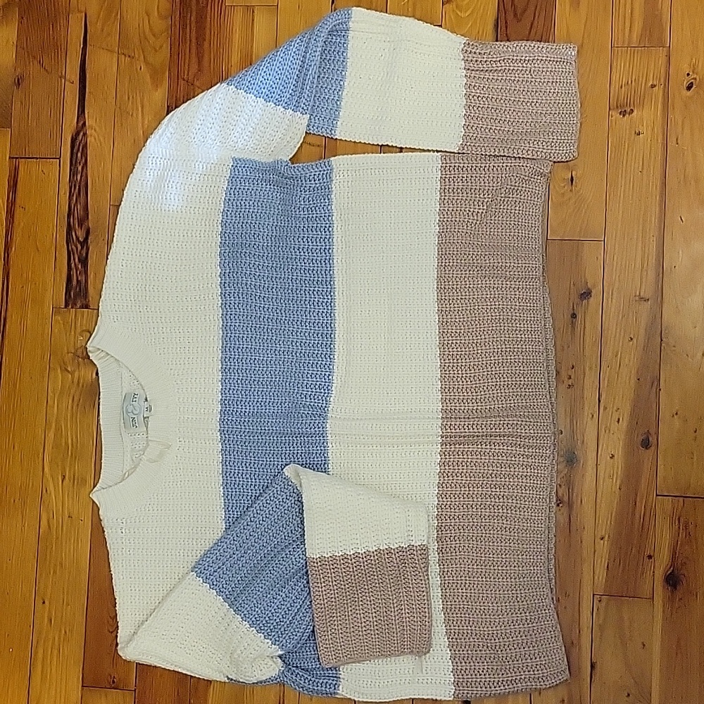 Francescas Striped Knit Swearee